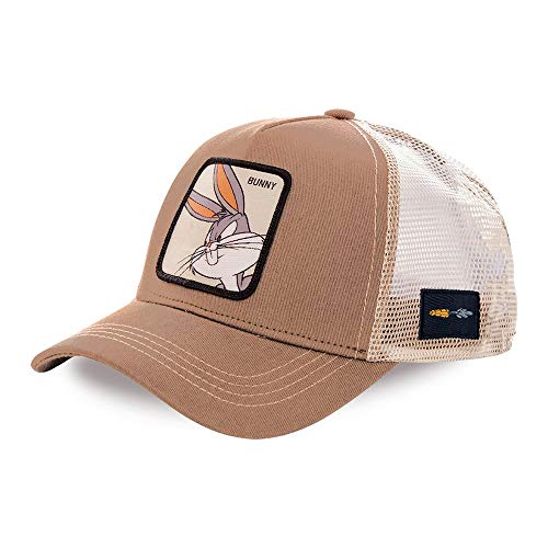 Collabs Gorra Bugs Bunny, Looney Tunes Trucker Cap - Color Beige. Talla única y Unisex