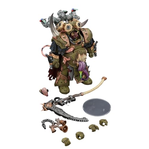 Image of JOYTOY Warhammer 40,000 1 /18 Action Figure Death Guard Deathshroud Terminator Champion with Manreaper and Plaguespurter Gauntlets Collection Model Birthday Gifts