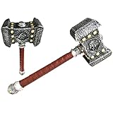 21 Inch World Medieval Craft Foam war Hammer for LARP, Cosplay, Halloween, Prop Cosplay, Movie Replica, Costume, Collection Grey