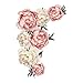 Outivity Flowers Wall Sticker Peony Rose, Waterproof PVC Wall Decals Flowers for Sofa Background Living Room Bedroom Kitchen Nursery Room Decorations (L)