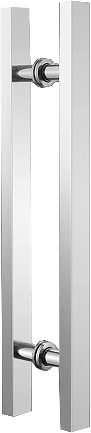 Poignée de porte coulissante double face inox pour sécuriser l'accès