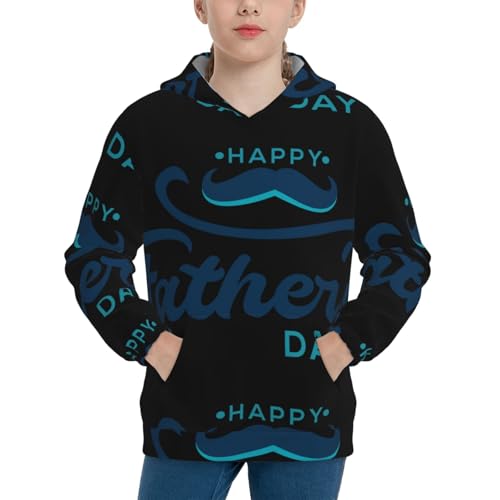 Happy Father's Day Kid Hoodies Boys Sweatshirts Girls Pullover with Pocket