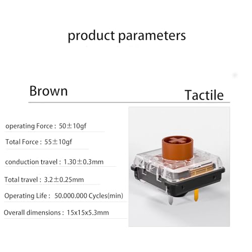 Commutateurs clavier mécanique Kailh Choc V2 tactile low profile switch gamer marron x20 - 3