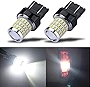iBrightstar Newest 9-30V Super Bright Low Power 7443 7440 T20 LED Bulbs with Projector Replacement for Back Up Reverse Lights or Tail Brake Lights, Xenon White