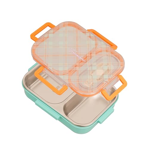 Image of Trueware Cool Touch 304 Stainless Steel PU Insulated Lunch Box with Two Compartment BPA Free, Food Grade Ideal for School, Picnic, Office & Outdoor - 540ml