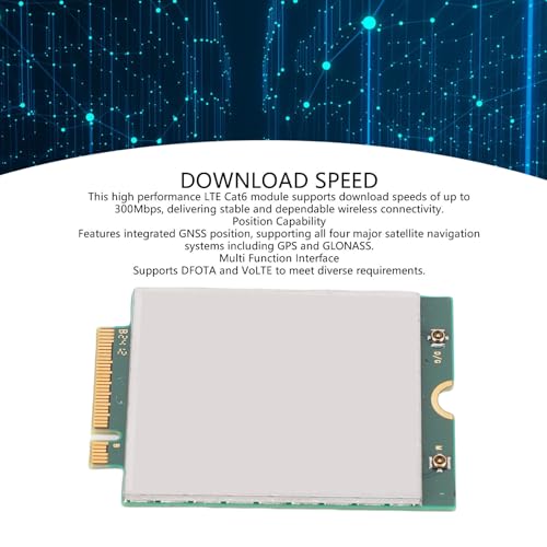 Gugxiom FM101-GL DW5824e eSIm 4G Network Card, LTE Cat6 Module with PCIe M.2 Port, 300 Mbps Download miniatura 2