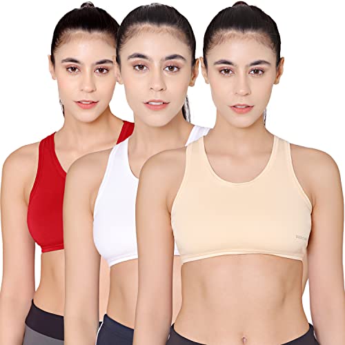 Image of BODYCARE Women's Cotton Padded Wire Free Sports Bra