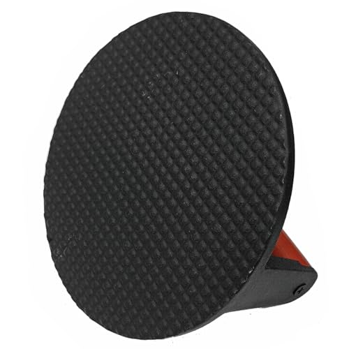 Firsgrill Burger Press 6.6\" Round Heavy-Duty Cast Iron Smash Meat Steak with Wood Handle for Blackstone Weber Treager Griddle Grills (YPX) (6.5\" Round)