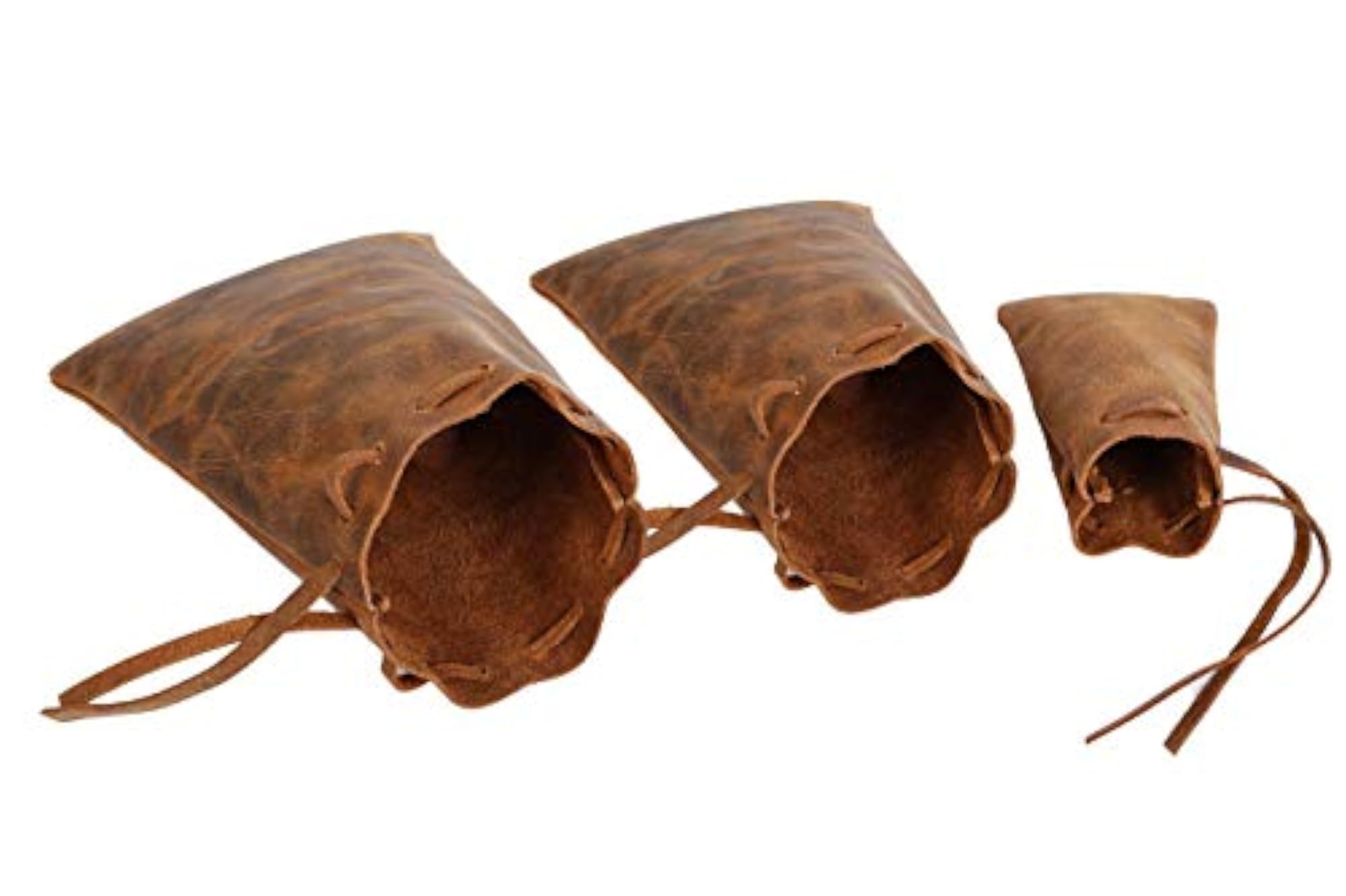Leather Drawstring Pouch for Coins & Accessories