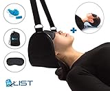 Head Hammock/Neck Hammock Portable Cervical Neck Traction Device for Neck Pain Relief, Stress Relief and Chiropractor Pillow/Neck and Shoulder Relaxer, Cervical Spine Alignment with Eye mask and Bag