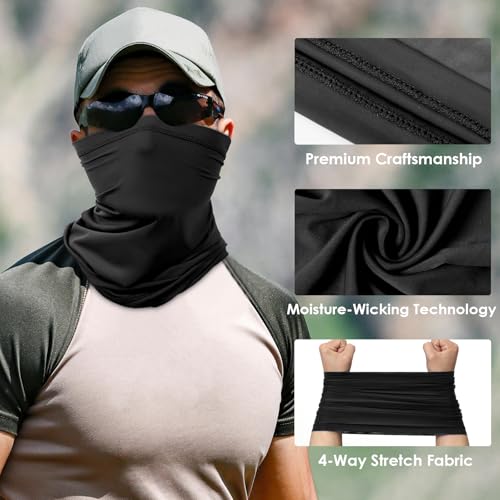 Image of Achiou Cooling Neck Gaiter, UV Protection Face Cover Scarf for Men Women | Breathable, Soft and Quick-Dry Neck Gaiter for Cycling, Running, Fishing