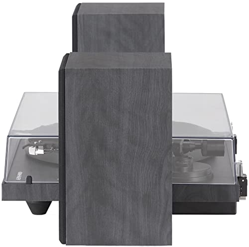 Crosley C62 Bluetooth Vinyl Record Player 120W Speakers, 2-Speed Belt-Drive Turntable, Anti-Skate, Black