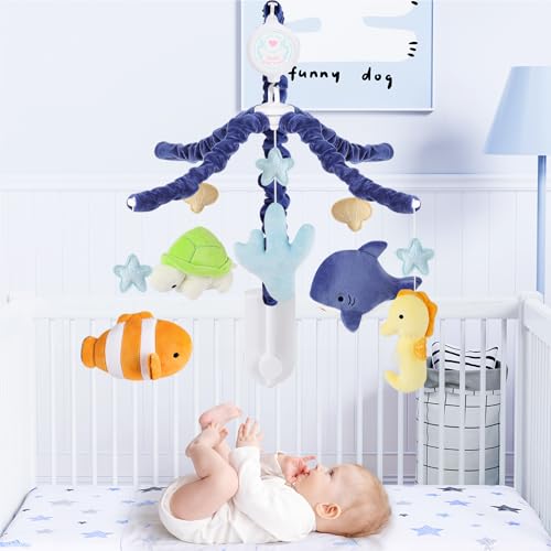 Piikago Ocean Creatures Musical Baby Mobile For Crib - Nautical Nursery Crib Mobile With 12 Lullabies For Boys & Girls thumb #6
