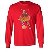 Air Rodri 16 Graphic Spain Sports Fans Long Sleeve T-Shirt (Red, Large)