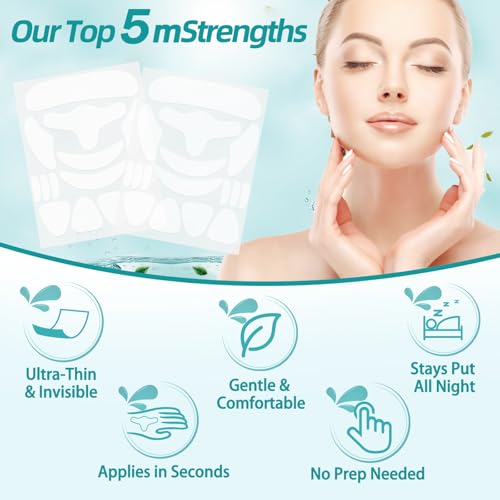 Face Tape for Wrinkles Overnight, 208 Pcs Wrinkle Patches for Face, Forehead, Frown Lines and Smile Lines, Temporary Smoothing Facial Patches for Sleep, Focus Time and Makeup Prep, Stay-On Design — view 6