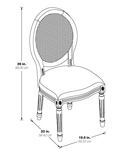 Osp Home Furnishings Stella Oval Back Dining Accent Chair, Linen #TOP2