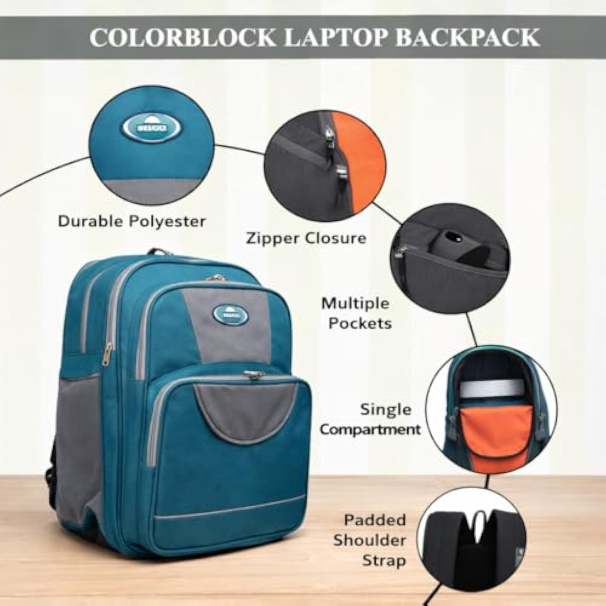 Durable Multi Pocket Laptop Travel Backpack
