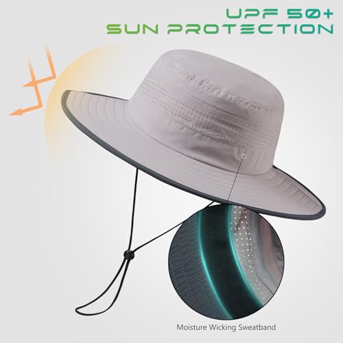UPF-50-Foldable-Birm-Water-Resistant-Sun-Bucket-Hat-with-Laser-Perforated-Mesh-Adjustable-for-Men-Women-Outdoor