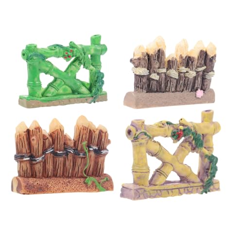 BESPORTBLE 4 Pezzi Mini Decorazioni per Recinzioni in Materiale Simulazione Recinzioni da Giardino Ornamenti Stile Casuale per Mini Case e Decorazioni da Tavolo