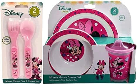 Mickey and Minnie Mouse 5 Piece Dinnerware Sets