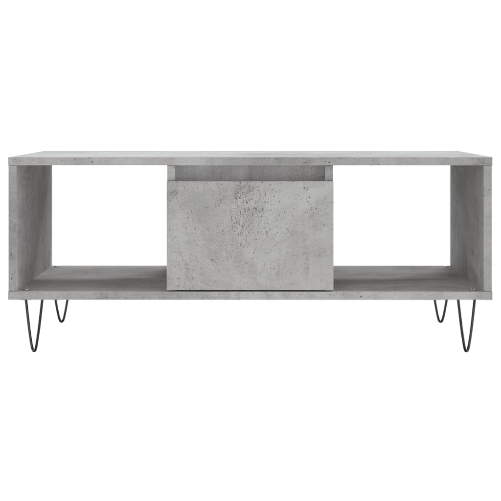 Homgoday Tavolino da caffè grigio cemento, 90 x 50 x 36,5 cm, in legno ingegnerizzato, tavolino da tè per soggiorno, sala d'accoglienza degli ospiti, camera da letto e mobili da ufficio