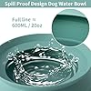 SLSON Spill Proof Dog Water Bowl for Cars,Collapsible No Splash Dog Travel Bowls Integrated Molding Portable Pet Bowl for Vehicle Road Trip Truck,RV,SUV,Boat Accessories (Morandi Green)