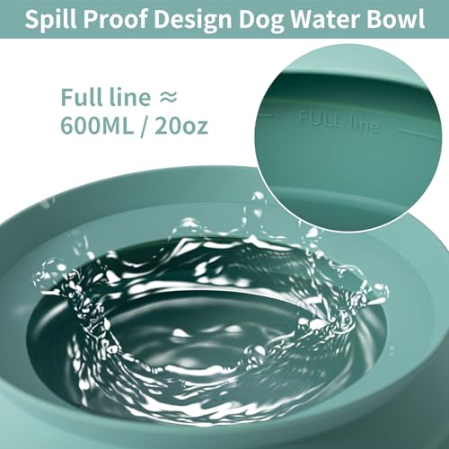 image for SLSON Spill Proof Dog Water Bowl for Cars,Collapsible No Splash Dog Tr