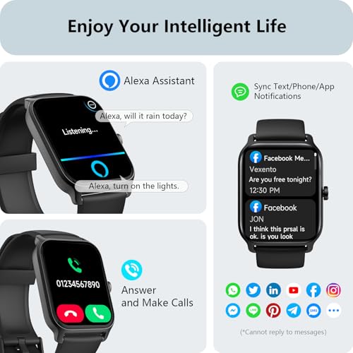 Alexa Smartwatch w/ Bluetooth Calling & Fitness Tracking Yoever 2 Alexa Smartwatch w/ Bluetooth Calling & Fitness Tracking Yoever - Image 2