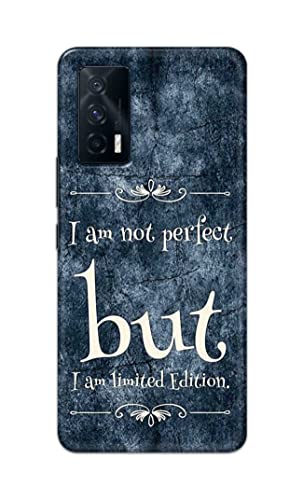 Image of Printed Hard Back Cover Case for Vivo iQOO 7 5G Back Cover (I Am Not Perfect I Am Limited Edition) -1803