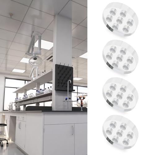 Image of 20PCS Transparent Glass Screen Filters Diameter 8mm Height 1.8mm High Borosilicate Glass Screens Filters with 7 Honeycomb Holes for Lab Filters