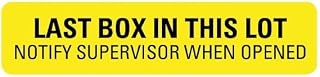 LabelValue LAST BOX in This LOT NOTIFY SUPERVISOR Medical Labels LV-MQC7