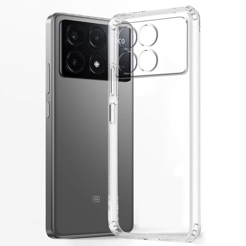 Image of Case Creation Brand - Mobile Cover for Xiaomi Poco X6 (Soft & Flexible Back Case), Transparent