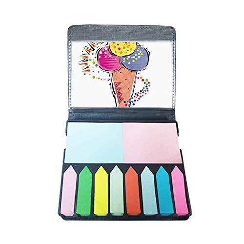 Boîte de marque-page autocollant design glace pour révisions d'examens