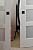 goldenwarm Black Pocket Door Hardware with Indicator, Contemporary Pocket Door Lock, Matte Black Privacy Square Pocket Door Hardware for Bathroom(1 Pack)