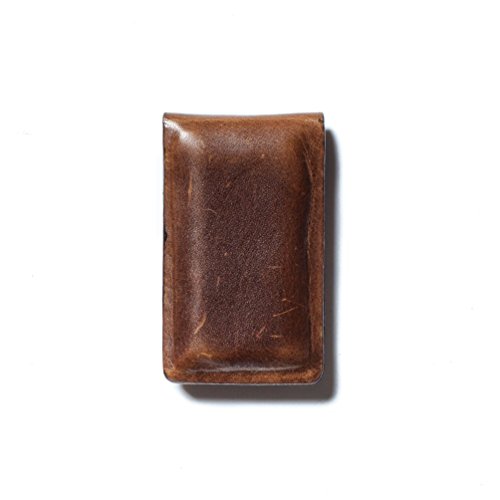 Moore and Giles Leather Money Clip - Brown