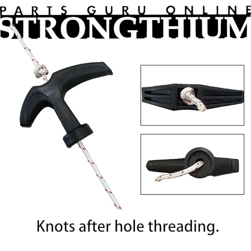 Strongthium Starterseil Set 5m x 3mm 3,5mm 4mm Starter Seil mit 3 Startgriff kompatibel mit Honda Briggs Stratton 64–224ccm Rasenmäher Kettensägen Motorsäge Kantenschneider Freischneider Motorteile