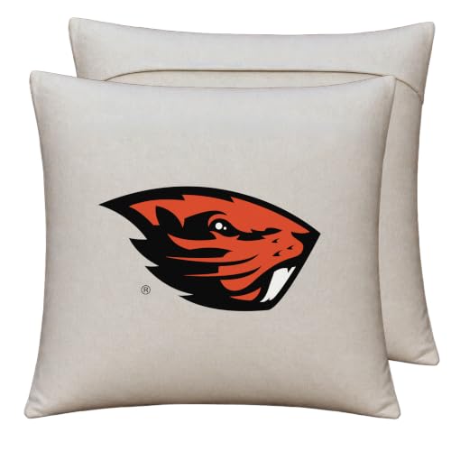 R and R Imports Oregon State Beavers Officially Licensed 18" x 18" Throw Pillow Cover – Logo Design