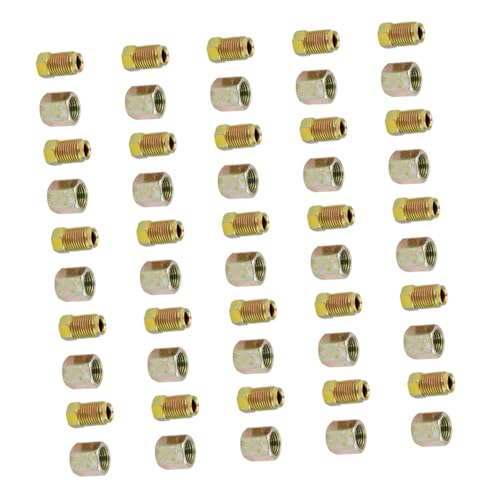 Mikinona 25 juegos Racores de Freno de Conectores y Tuercas de Línea de Freno de Galvanizado para Recambios de Automóvil y Motocicleta Instalación Fácil y Alta Estabilidad