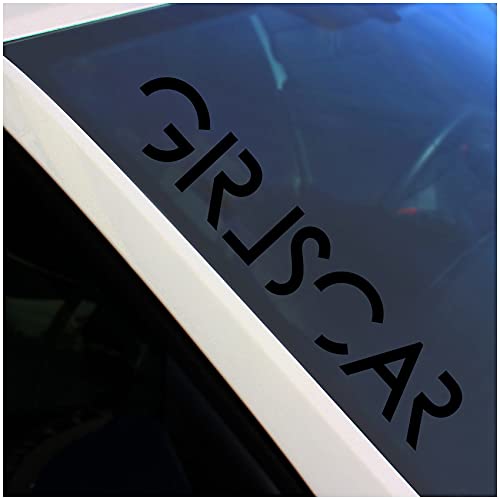 Frontscheibenaufkleber Schriftzug Girlscar Aufkleber für Windschutzscheibe Heckscheibe Frontscheibe Auto Fahrzeug Dekor Sticker FS128 (Schwarz Glanz, Außenklebend) Frontscheibenaufkleber Schriftzug Girlscar Aufkleber für Windschutzscheibe Heckscheibe Frontscheibe Auto Fahrzeug Dekor Sticker FS128 (Schwarz Glanz, Außenklebend)