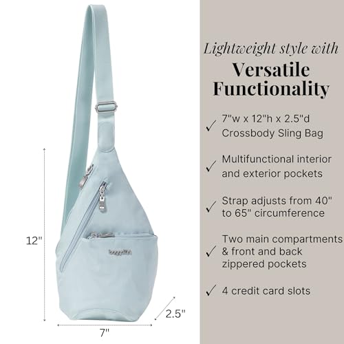 Image of Baggallini Mini Sling - 12x7 Sling Crossbody Bag Backpack with Adjustable Shoulder Strap