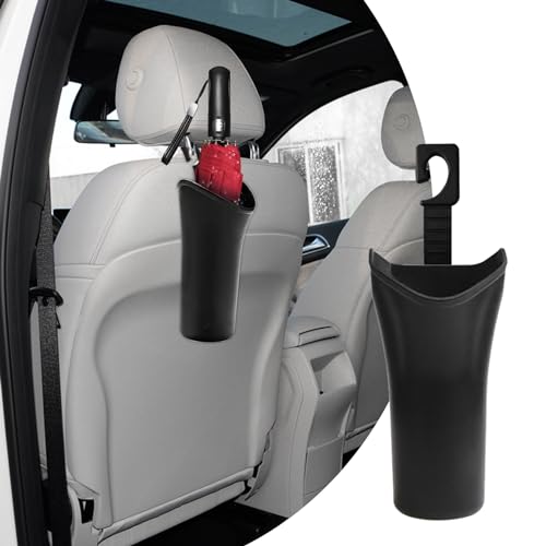 Image of Car Trash Can Backseat, Car Garbage Organizer, Black Small Leakproof Vehicle Trash Garbage Can Bin, Automotive Interior Accessories Small Garbage Bin for Vehicles, Travelling, Home, Office