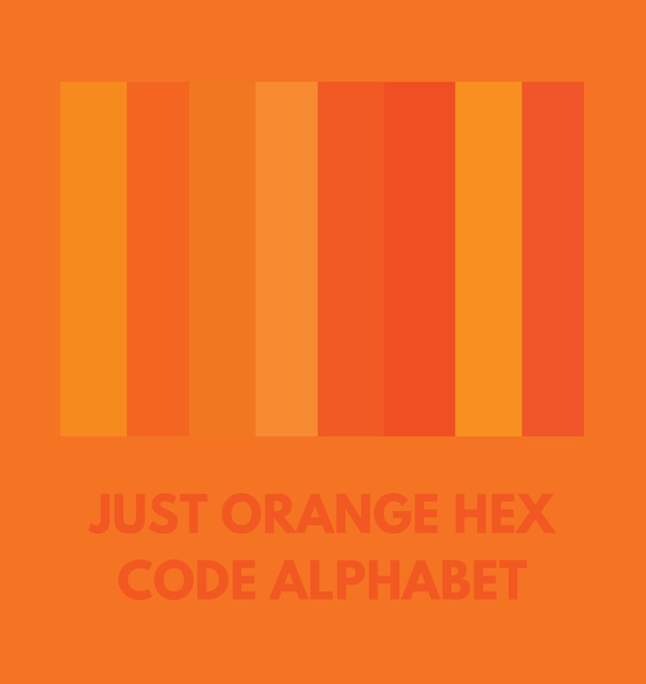 Just Orange Hex Code Alphabet