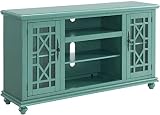 Martin Svensson Home Elegant Antique Teal 2 Door 63' TV Stand