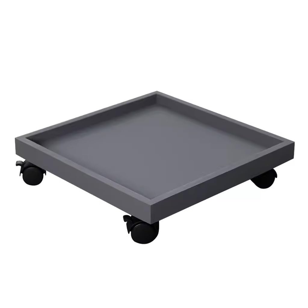 DFGHNBVC Plant Stand Caddy With Wheels For Indoor Outdoor Plants 38Cm/44Cm Brown Plant Saucer Tray Flower Pot Stand Movable Rolling Planter Stand On Wheels Indoor Plant Mover,Grey-36Cm