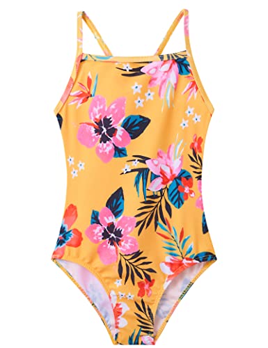 Image of Girls Swimsuits One-Piece Bathing Suits Multicolor Kids Sport Summer Beach Swimwear for 2-10 Years Old