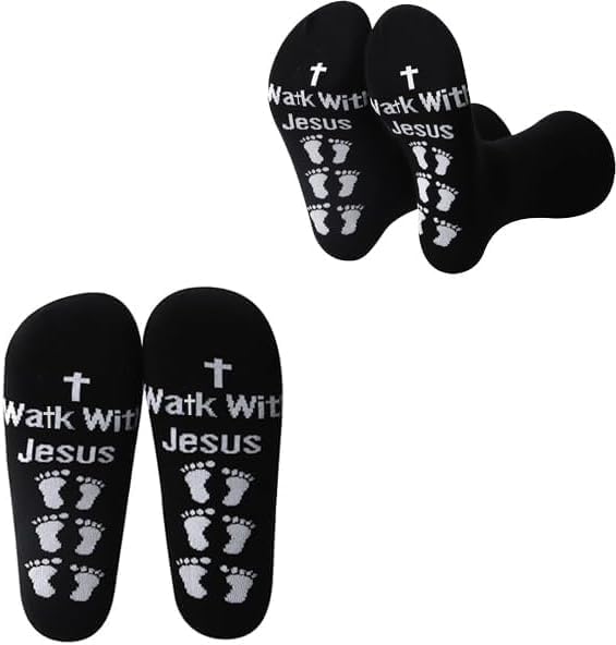 G2TUP Christian Socks Religion Christ Crew Socks Christianity Faith Gift Christ Religious Sock (Wa With sock)
