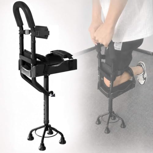 DKULMN Hands Free Knee Crutch,Adjustable Knee Crutch for Adults, Adjustable Safety Knee Pad Crutches And Knee Scooter Replacement