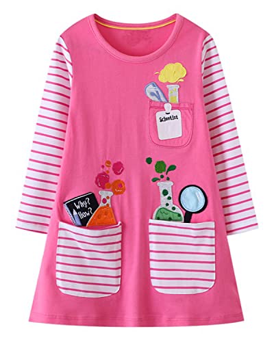 Youlebao Toddler Girl Clothes Long Sleeve Autumn Winter Girls Dresses for Kids 2-7 Years