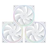 Thermalright TL-S12RW X3 CPU Fan 120mm Reverse Fan Case Cooler Fan Comes with ARGB Lighting,CPU Cooling Fan with 1500RPM Speed,White PC PWM Silent Computer Fan,Set of Fans
