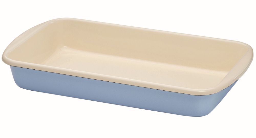 Riess 0435-006 Classic-Household Plat à Four Rectangulaire Bleu/pastel Diamètre 36 Cm